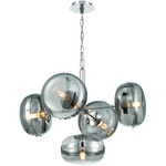 Nottingham Chandelier - Polished Nickel / Smoke