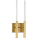 Benicio Double Wall Sconce - Gold / Clear