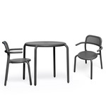 Toni Outdoor Bistreau Table and Chairs Set - Anthracite