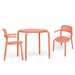 Toni Outdoor Bistreau Table and Chairs Set - Tangerine