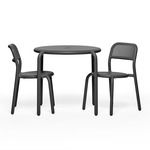 Toni Outdoor Bistreau Table and Chairs Set - Anthracite