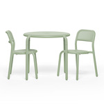 Toni Outdoor Bistreau Table and Chairs Set - Mist Green