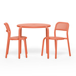 Toni Outdoor Bistreau Table and Chairs Set - Tangerine