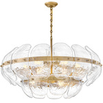 Lillia Convertible Chandelier - Heritage Brass / Clear