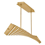 Stitch Linear Chandelier - Lacquered Brass