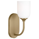 Emile Wall Sconce - Satin Bronze / Etched White