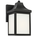 Saybrook Flat Outdoor Wall Sconce - Textured Black / Smooth White