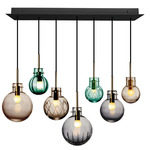 Dusk Linear Multi Light Pendant - Black / Multicolor