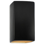 Rectangular Integrated LED Downlight Wall Sconce - Carbon / Champagne Gold