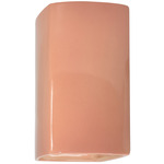 Rectangular Integrated LED Downlight Wall Sconce - Gloss Blush