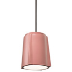 Radiance Compass Pendant - Brushed Nickel / Gloss Blush