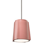 Radiance Compass Pendant - Polished Chrome / Gloss Blush