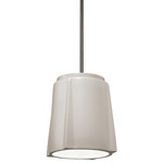 Radiance Compass Pendant - Brushed Nickel / Matte White