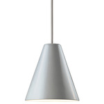 Radiance Cone Pendant - Polished Chrome / White Crackle