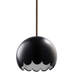 Radiance Scallop Stem Pendant - Dark Bronze / Carbon