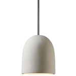 Radiance Bell Stem Pendant - Brushed Nickel / Bisque