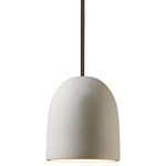 Radiance Bell Stem Pendant - Dark Bronze / Bisque