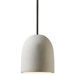 Radiance Bell Stem Pendant - Matte Black / Bisque