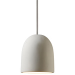 Radiance Bell Stem Pendant - Polished Chrome / Bisque