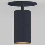 CM1 Outdoor Monopoint Fixed Ceiling Light - Black Powdercoat / Black Baffle