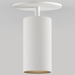 CM1 Outdoor Monopoint Fixed Ceiling Light - White Powdercoat / Black Baffle