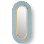 Lens Oval Wall Sconce - Matte Ivory / Sea Blue