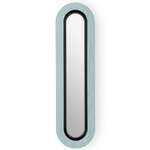 Lens Oval Wall Sconce - Matte Black / Sea Blue