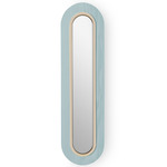 Lens Oval Wall Sconce - Matte Ivory / Sea Blue