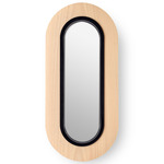 Lens Oval Wall Sconce - Matte Black / Natural Beech