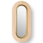 Lens Oval Wall Sconce - Gold / Natural Beech