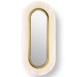 Lens Oval Wall Sconce - Gold / Ivory White