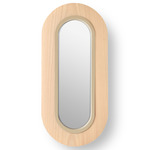 Lens Oval Wall Sconce - Matte Ivory / Natural Beech