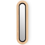 Lens Oval Wall Sconce - Matte Black / Natural Beech