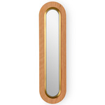 Lens Oval Wall Sconce - Gold / Natural Cherry