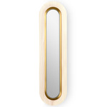 Lens Oval Wall Sconce - Gold / Ivory White