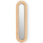 Lens Oval Wall Sconce - Matte Ivory / Natural Beech