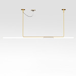 Ambrosia Linear Suspension with Remote Power and Cover Plate - Matte Gold