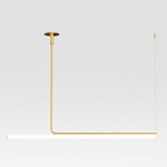 Ambrosia Linear Suspension with Remote Power - Matte Gold