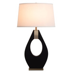 Pearson Table Lamp - Ebony / White Linen