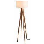 Quattro Floor Lamp - Ash / White Linen