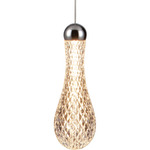 Pera Pendant - Chrome / Clear