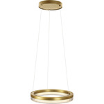 Evaline Pendant - Brushed Champagne / Clear