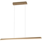 Solaire Linear Pendant - Satin Antique Brass / Acrylic