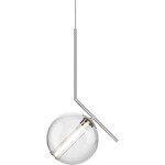 Vetri Pendant - Chrome / Clear