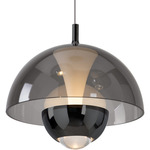 Andoria Pendant - Black Chrome / Smoke