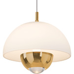 Andoria Pendant - Polished Brass / Frosted White