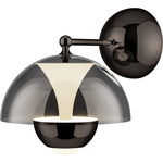 Andoria Wall Sconce - Black / Chrome / Smoke