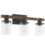 Alpine Bathroom Vanity Light - Black / Dark Wood