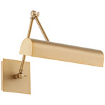 Gooseneck Picture Light - Aged Brass / White