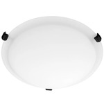 Signature Clipped Ceiling Light Fixture - Matte Black / Satin Opal